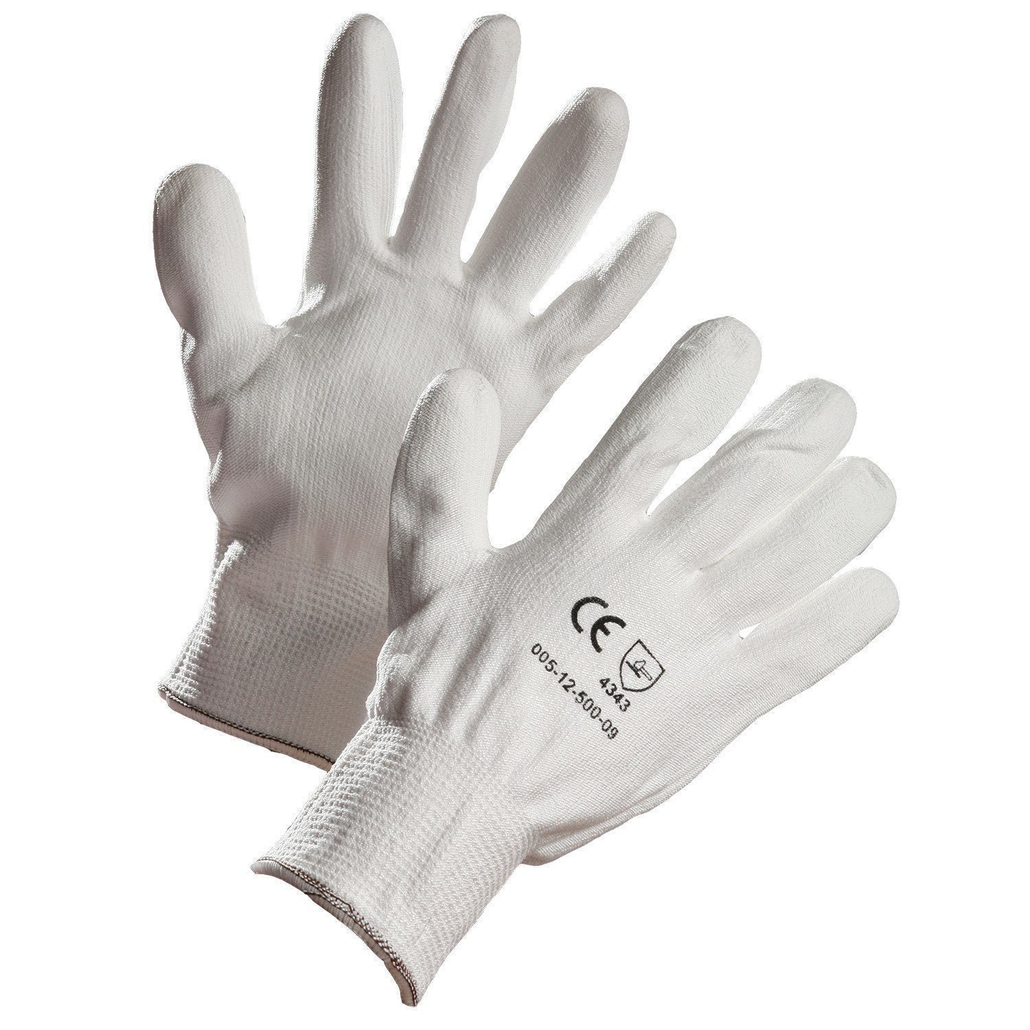 Forcefield White HPPE Cut Resistant Glove, Polyurethane Palm Coated